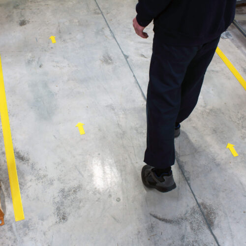 H6903 PermaRoute 5S Floor Marking System H6901Y PermaStripe Yellow One Way Aisle with Arrows 7.web