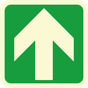 H7801 Glow in the Dark floor marker Forwards Arrow Graphic