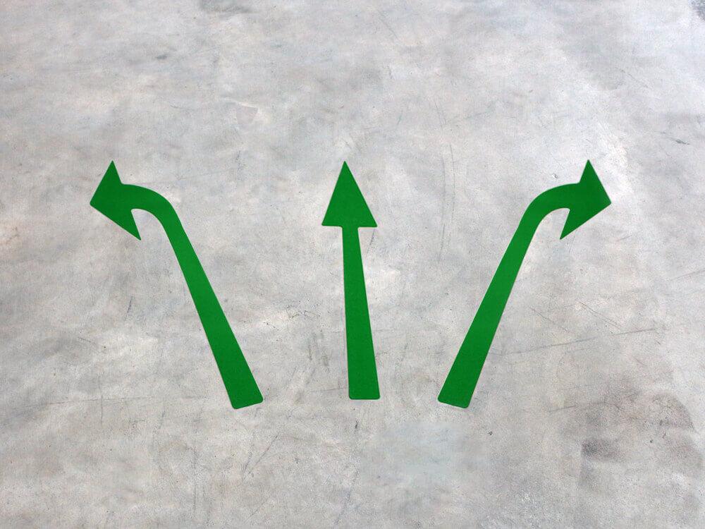 Anti-Slip Floor Arrows for Social Distance Guidance