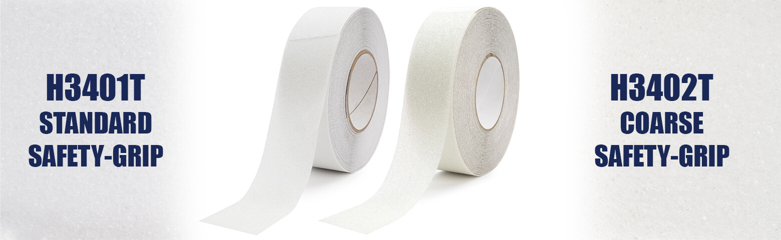H3401T Transaprent Safety-Grip and H3402T Coarse Transparent Anti-Slip Tape Rolls