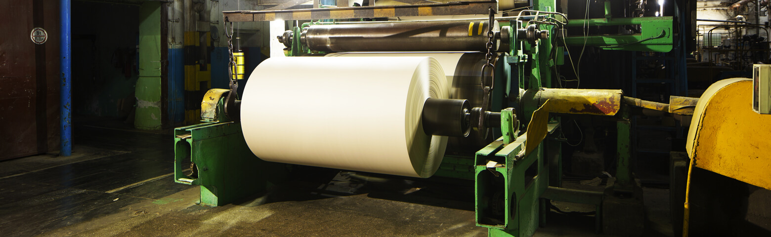Paper Reel on Machine Ready for Transportation