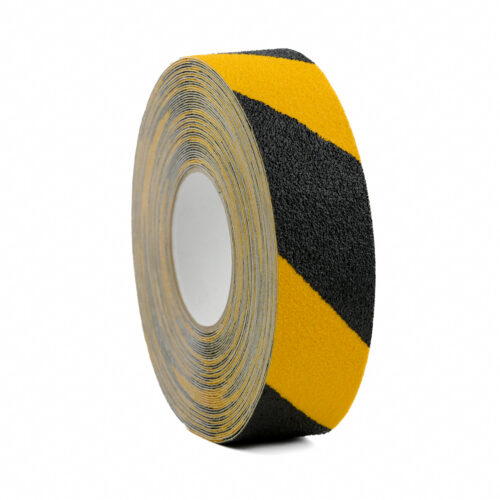 H3402D Black & Yellow Hazard Coarse Safety-Grip Angled Side View-2.jpg