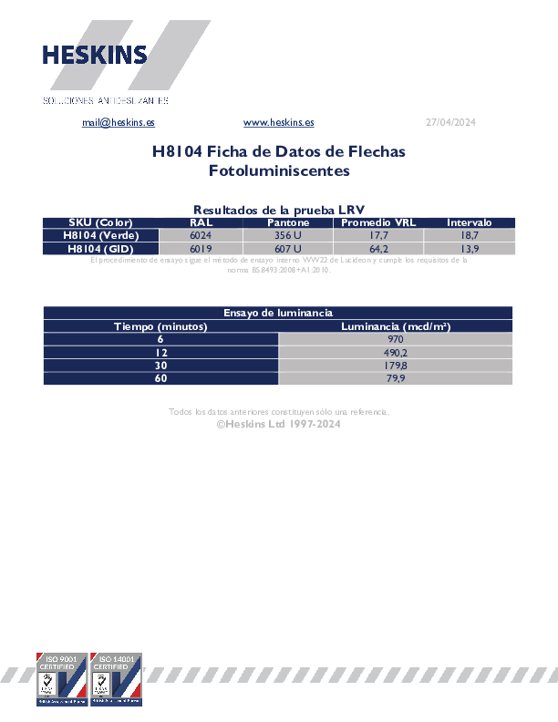 H8104 Ficha de Datos de Flechas Fotoluminiscentes.pdf
